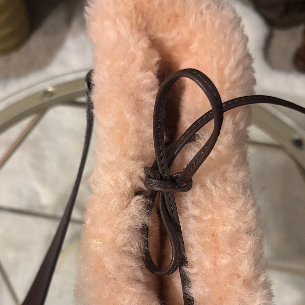 UGG Tan and Brown Shearling Crossbody Bag - Picture 4 of 10